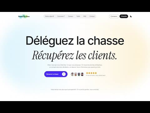 Miniature pour Naissance d’une Chasse – On traque, On contacte, Vous concluez.