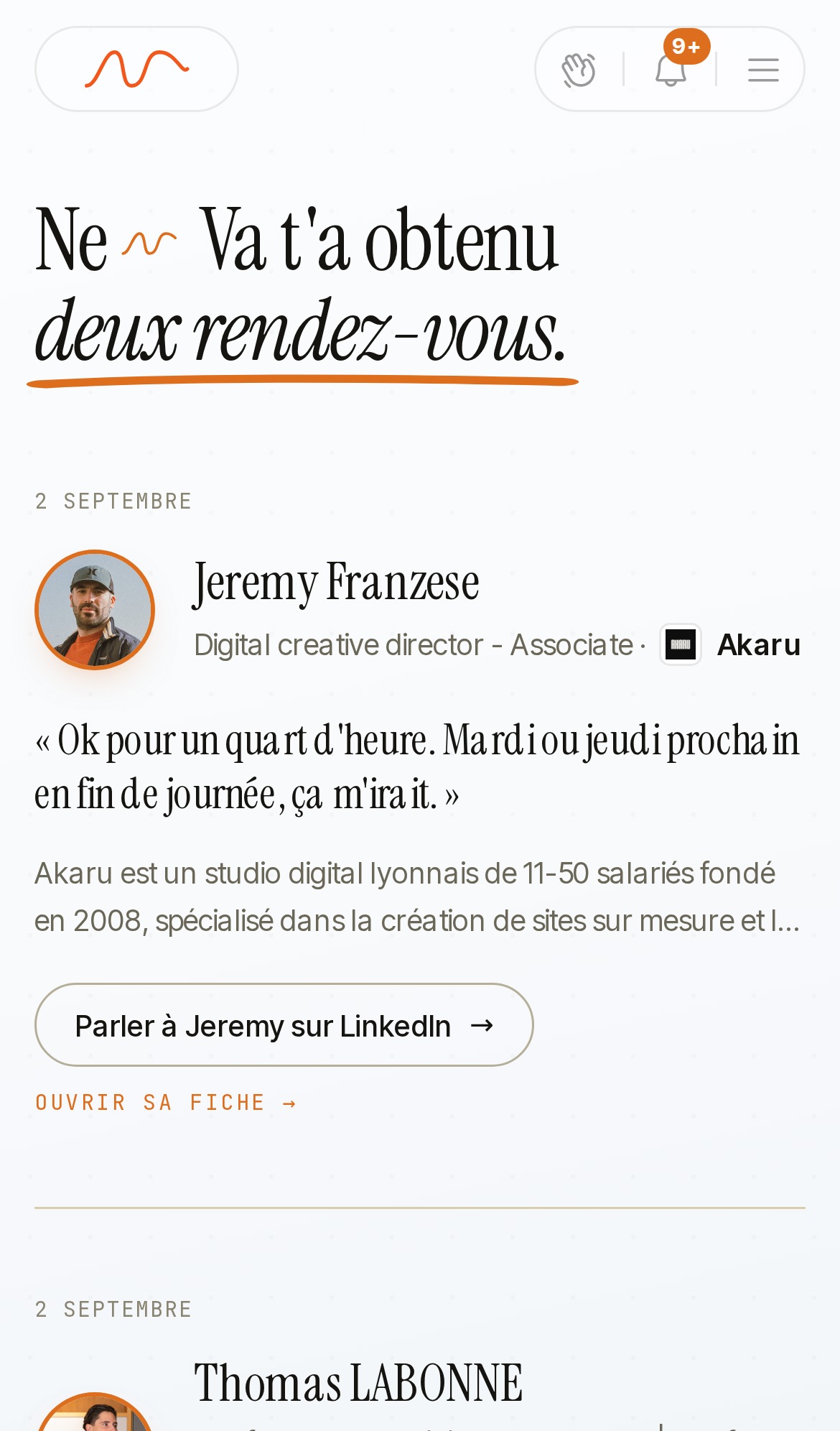 Un rendez-vous accepté, sur iPhone