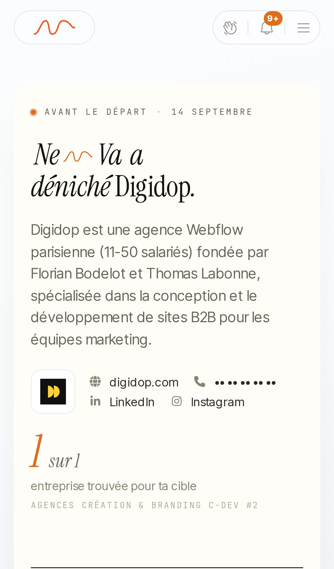 La fiche d'un décideur et le plan d'approche préparé